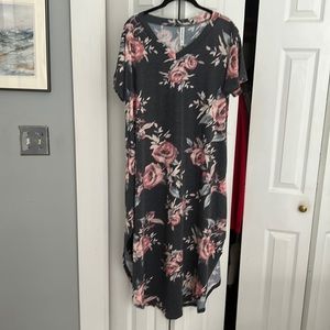 Soft brushed sitting short sleeved dress